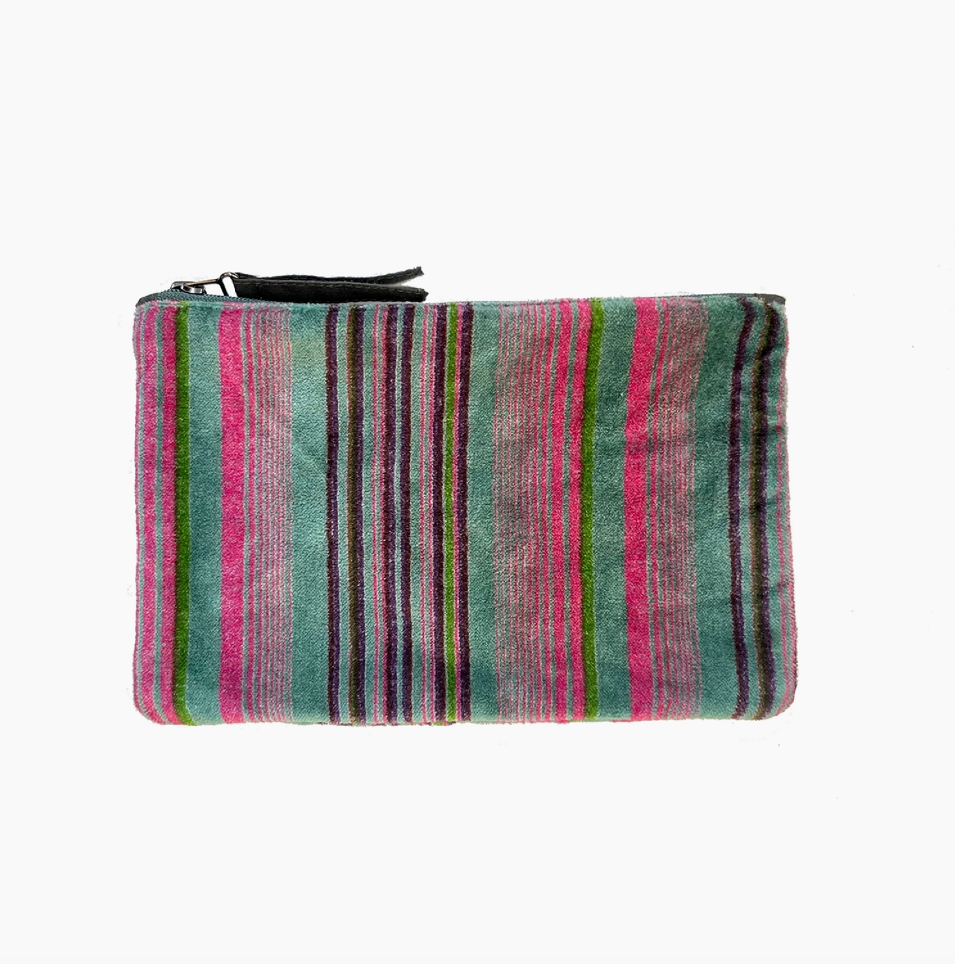 Poche en velours Napoli Rayure Hailey Teal
