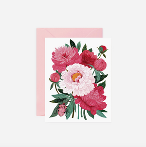 Peonies Greeting Card