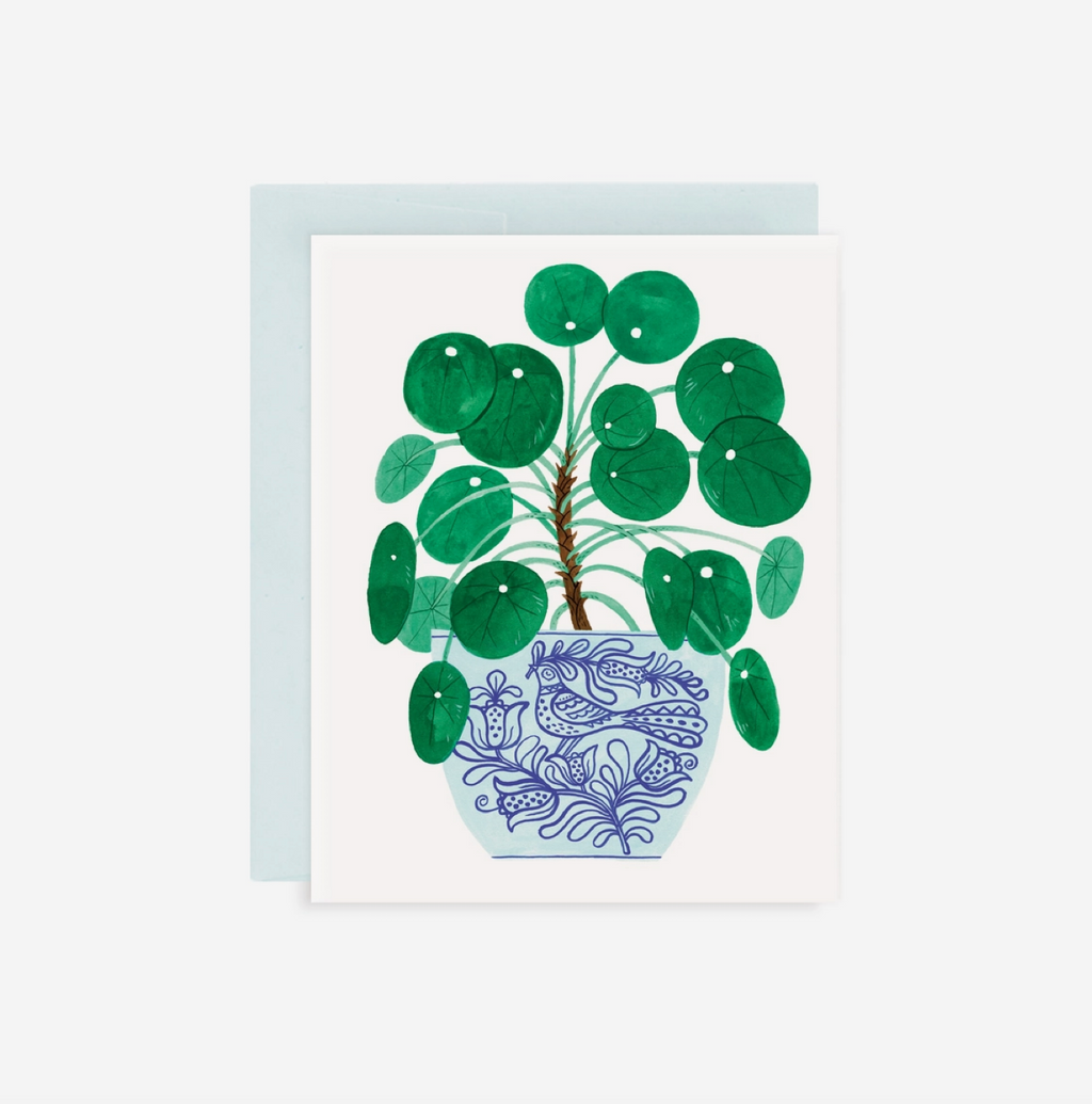 Pilea Pot Greeting Card