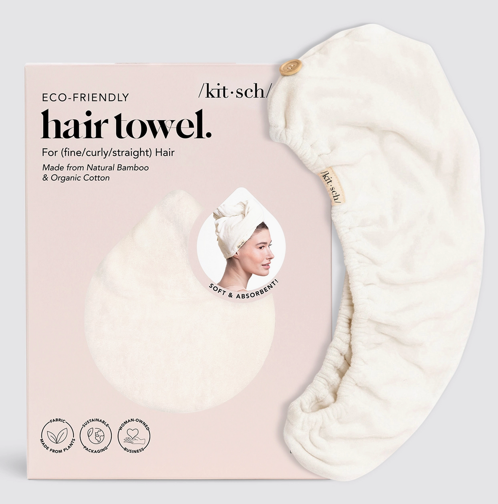 Kitsch Quick Dry Hair Towel Ivory