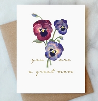 Carte Maman Géniale Pansy