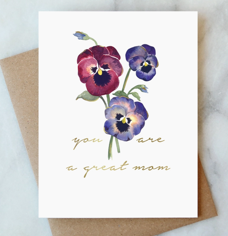 Carte Maman Géniale Pansy