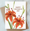 Carte de fête des mères Lily Tigre