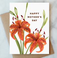 Carte de fête des mères Lily Tigre