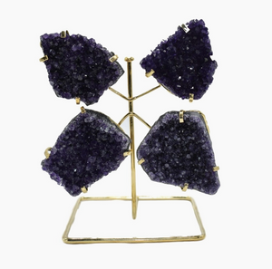 Amethyst Butterfly On Gold Wire