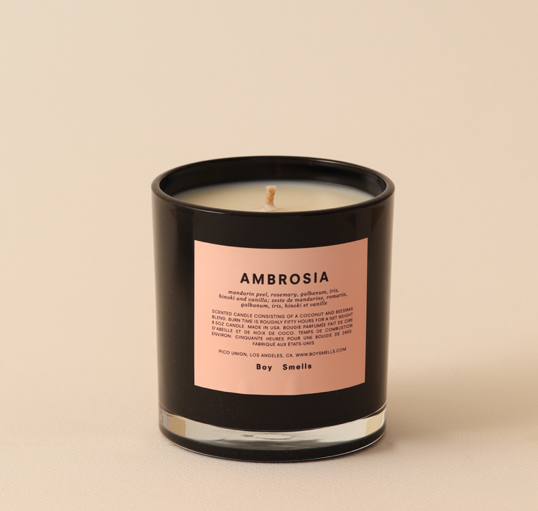 Boy Smells Candle Ambrosia