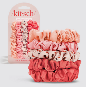 Chouchous en satin froncé Kitsch Fleur de cerisier