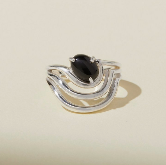 Lindsay Lewis Sway Ring Onyx