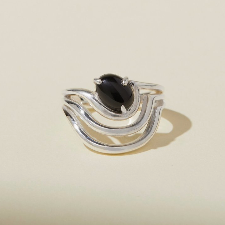 Lindsay Lewis Sway Ring Onyx