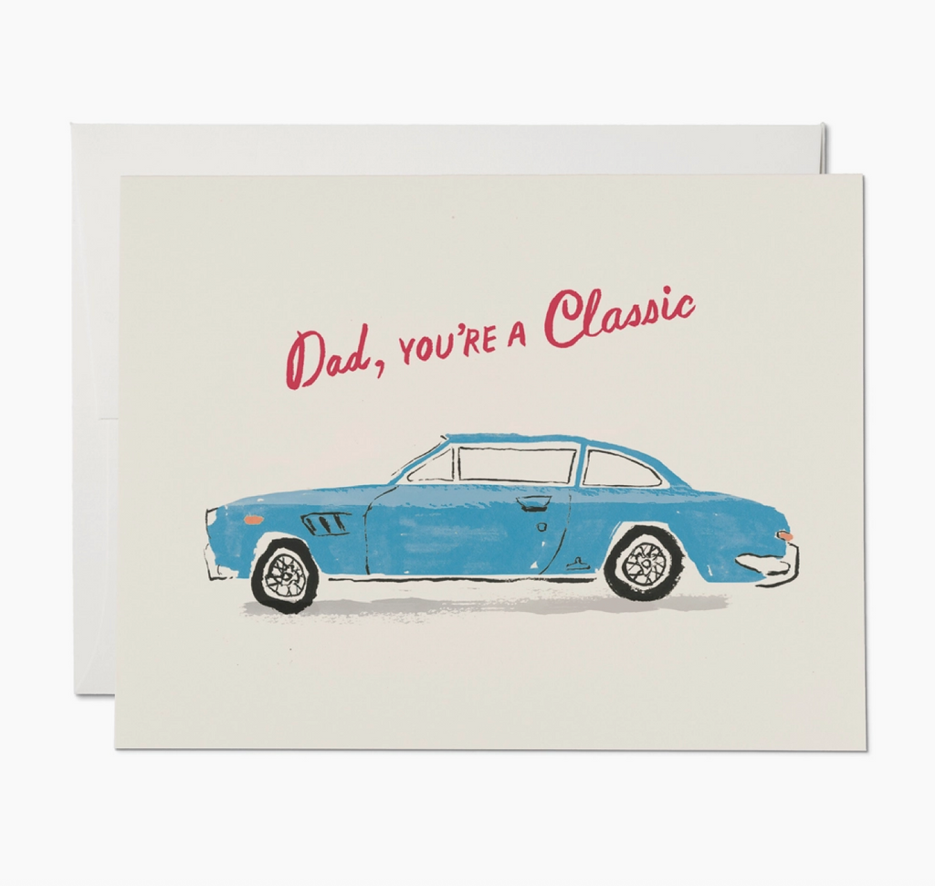 Carte de fête des pères classique pour papa