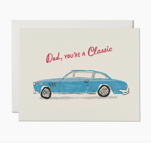 Carte de fête des pères classique pour papa