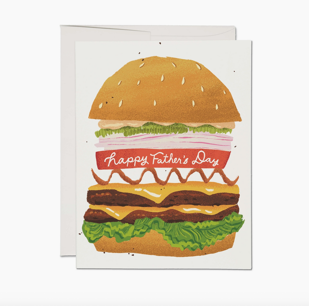Carte de fête des pères Double Cheeseburger