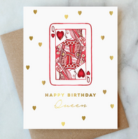 Queen Of Hearts Birthday Card