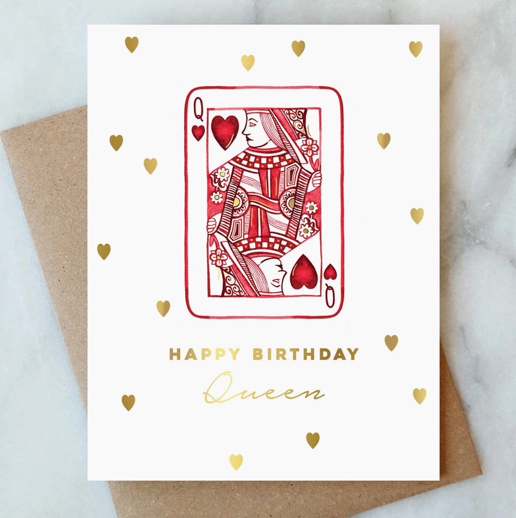 Queen Of Hearts Birthday Card