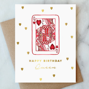 Queen Of Hearts Birthday Card