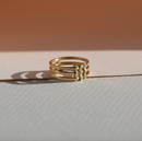 Lindsay Lewis Crosshatch Ring Brass
