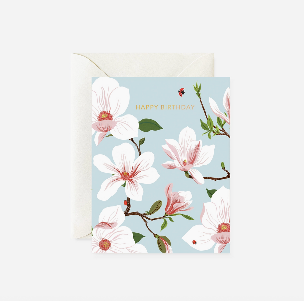 Magnolia Birthday Card