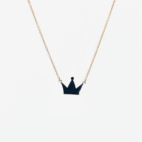 Titlee Crown Necklace Navy