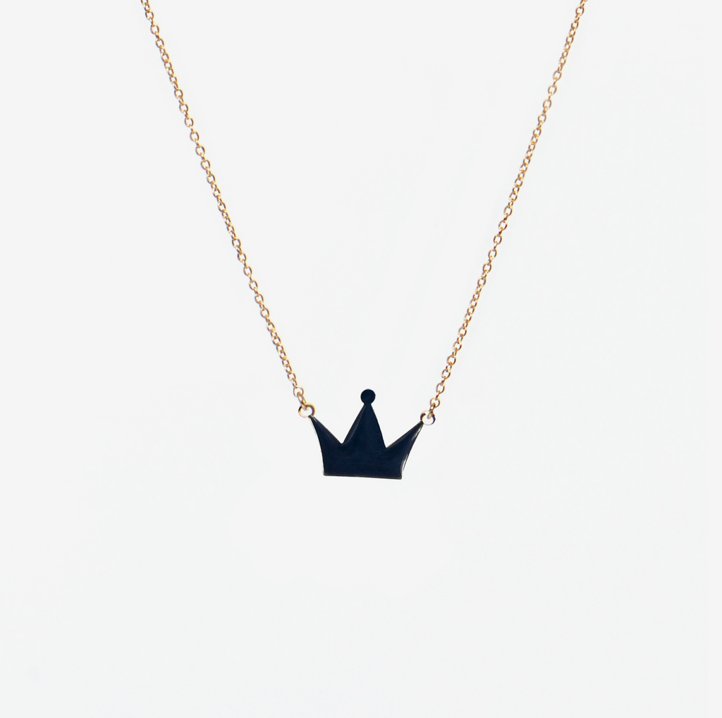 Titlee Crown Necklace Navy