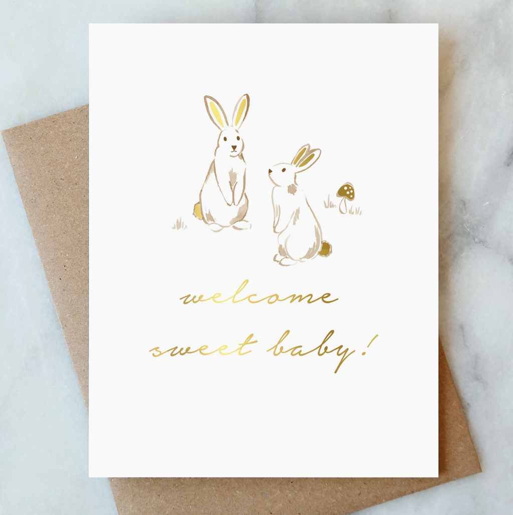Bunnies Baby Card