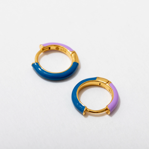 Larissa Loden Two Tone Reversible Enamel Huggies