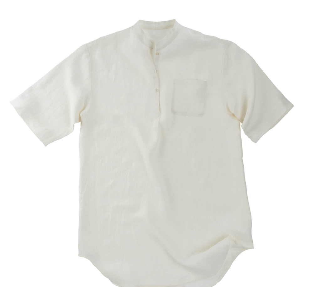 Linen Sleep Shirt Ivory
