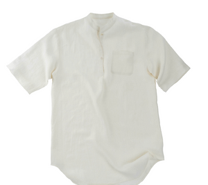 Linen Sleep Shirt Ivory