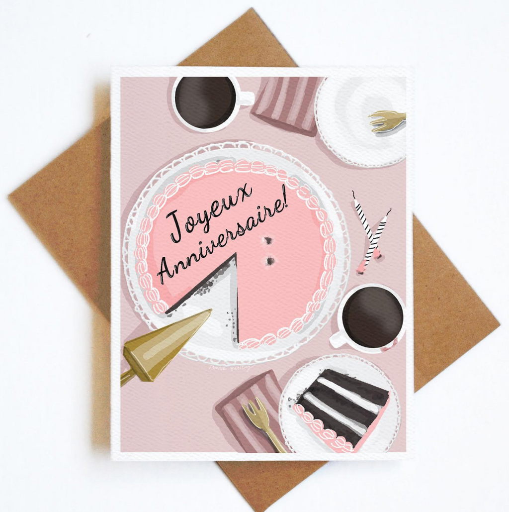 Card Joyeux Anniversaire Cake