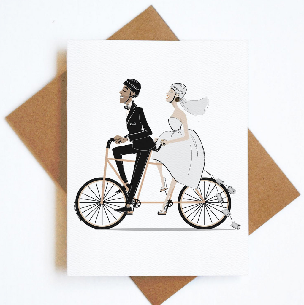 Card Wedding Bicycle
