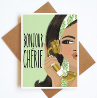 Card Bonjour Cherie