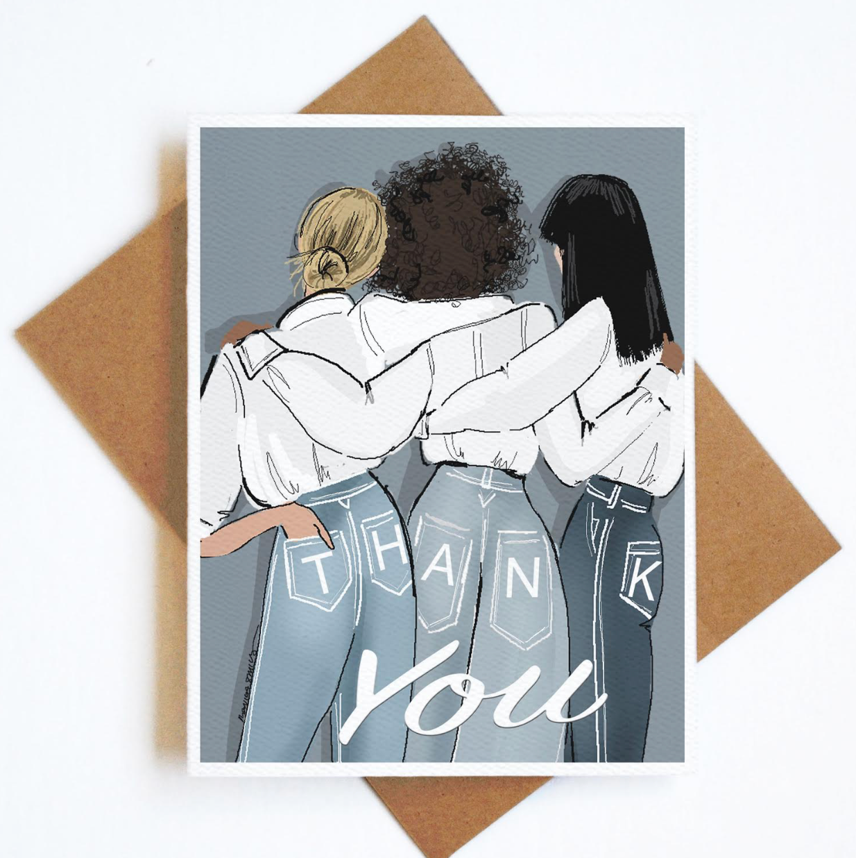 Card Thank You Jeans
