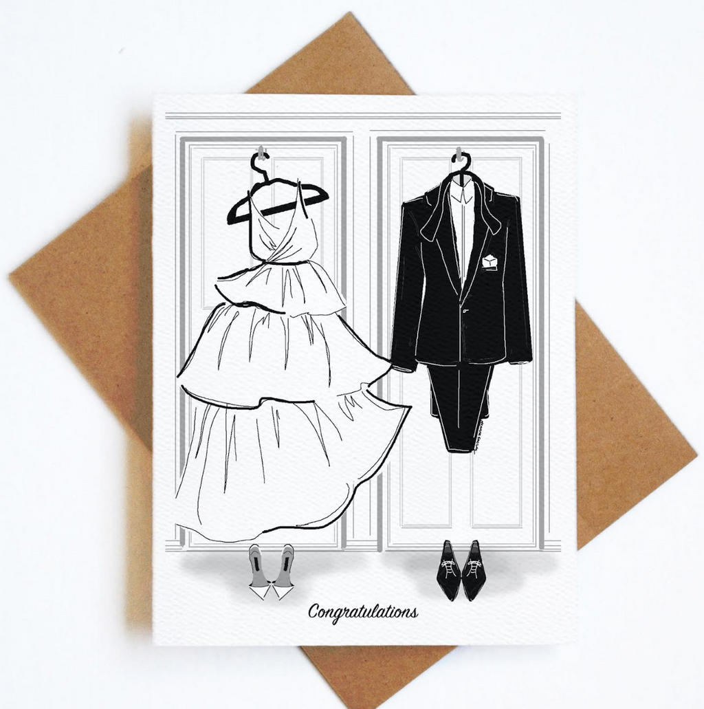 Card Congratulations Wedding Attire