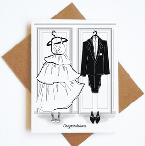 Card Congratulations Wedding Attire