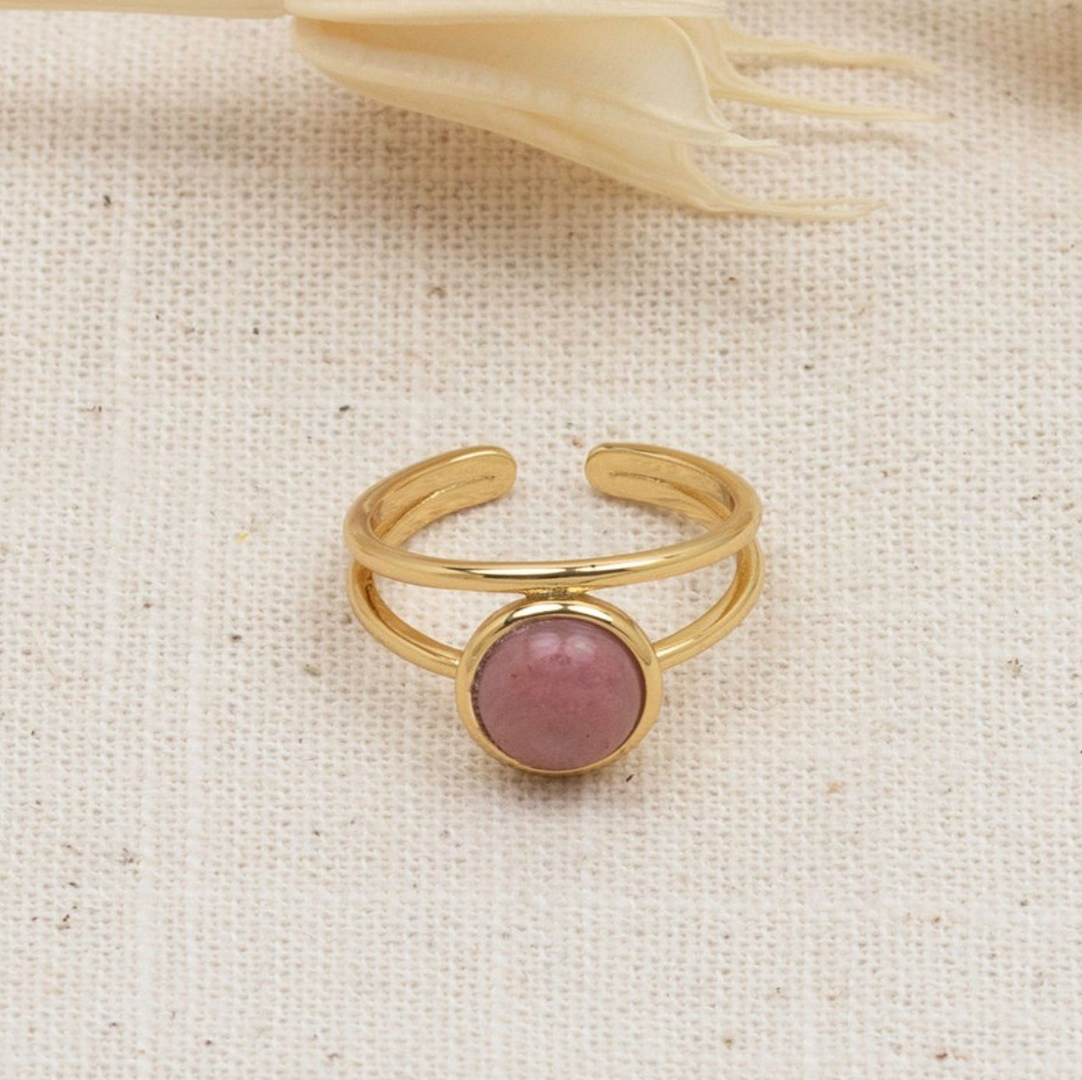 Glee Sophia Ring Pink Rhodonite