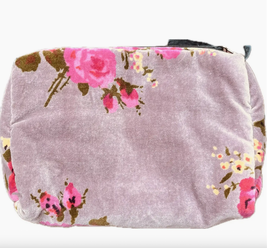 Rome Velvet Pouch Hazel Mauve