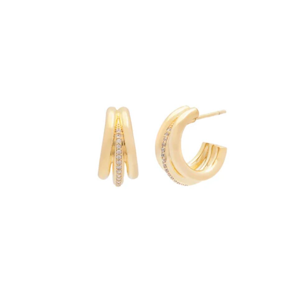 Leah Alexandra Triplette Pave Hoops