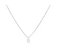 Leah Alexandra Sofia Slice Necklace Moonstone Silver