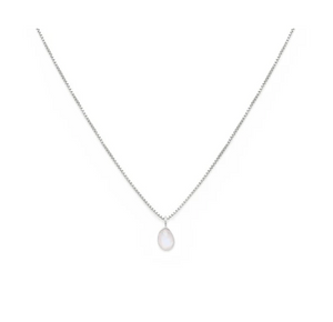 Leah Alexandra Sofia Slice Necklace Moonstone Silver