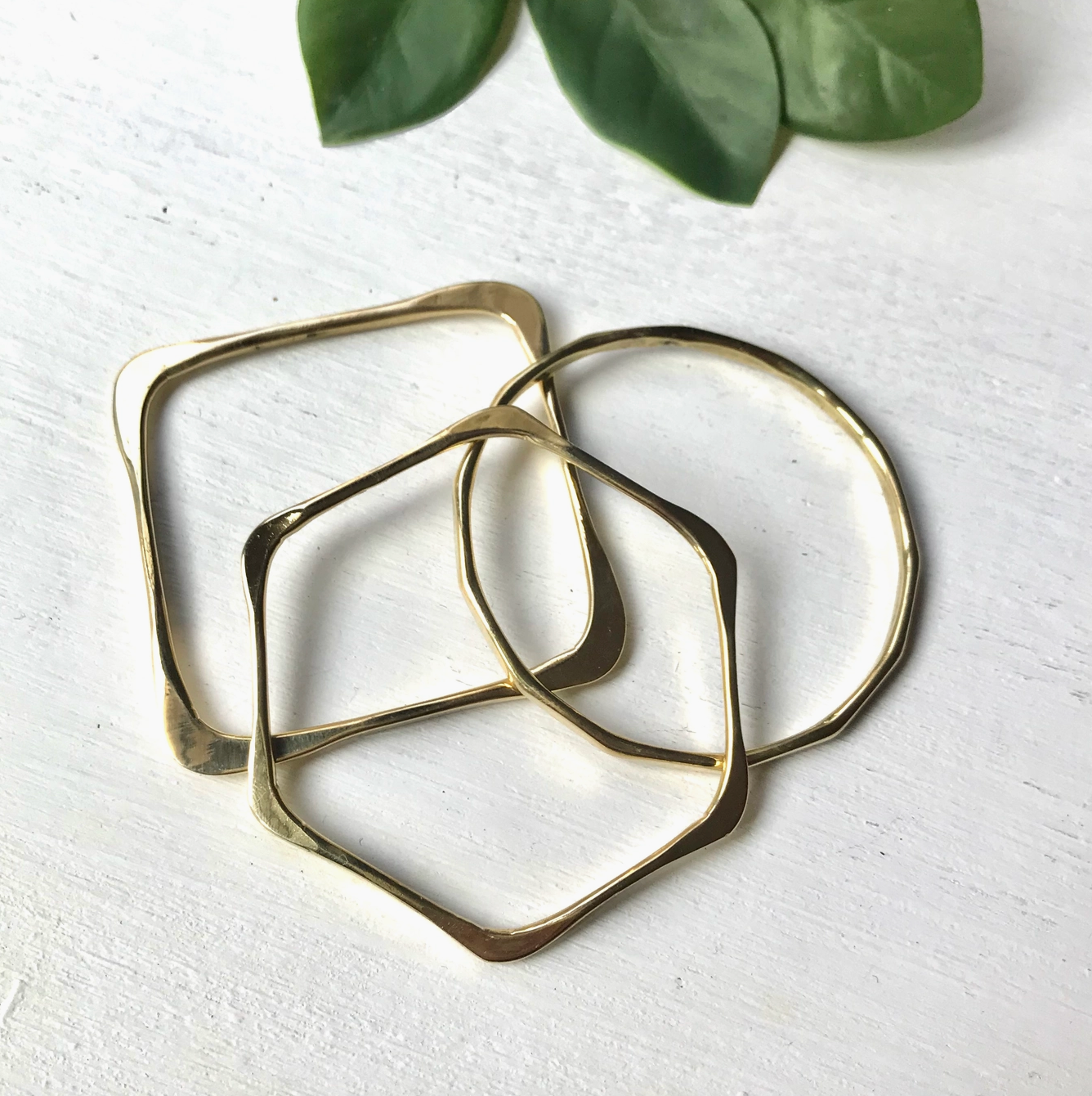 Hammered Brass Bangle