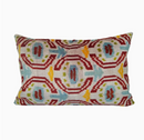 Carmine Ikat Velvet Pillow