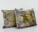 Ikat Monkey Silk Velvet Pillow
