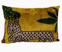 Mustard Tiger Ikat Pillow