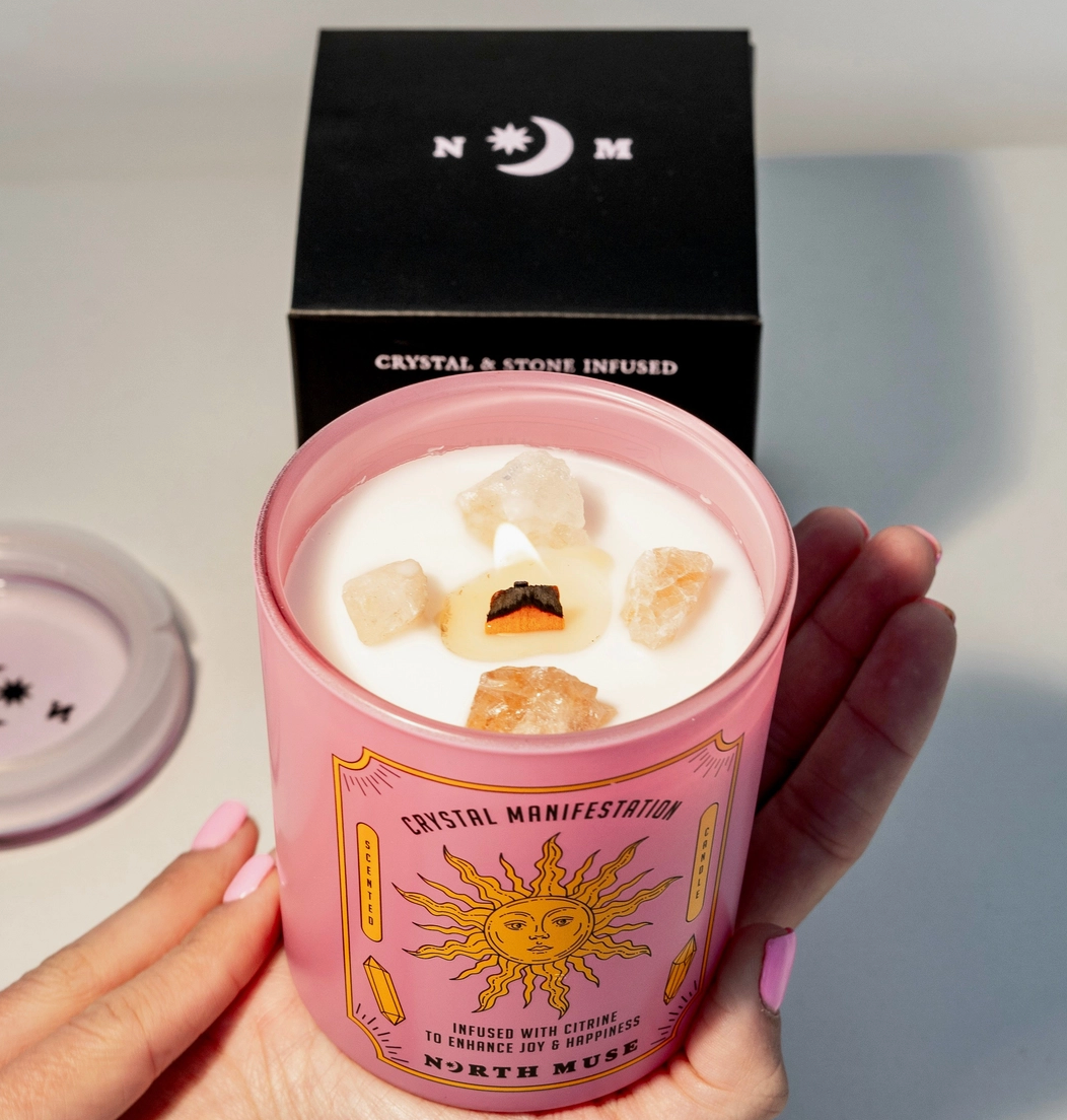 Crystal Manifestation Candle