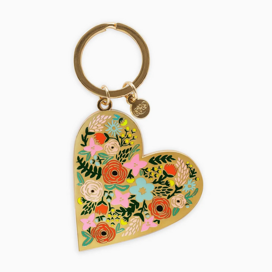 Floral Heart Keychain