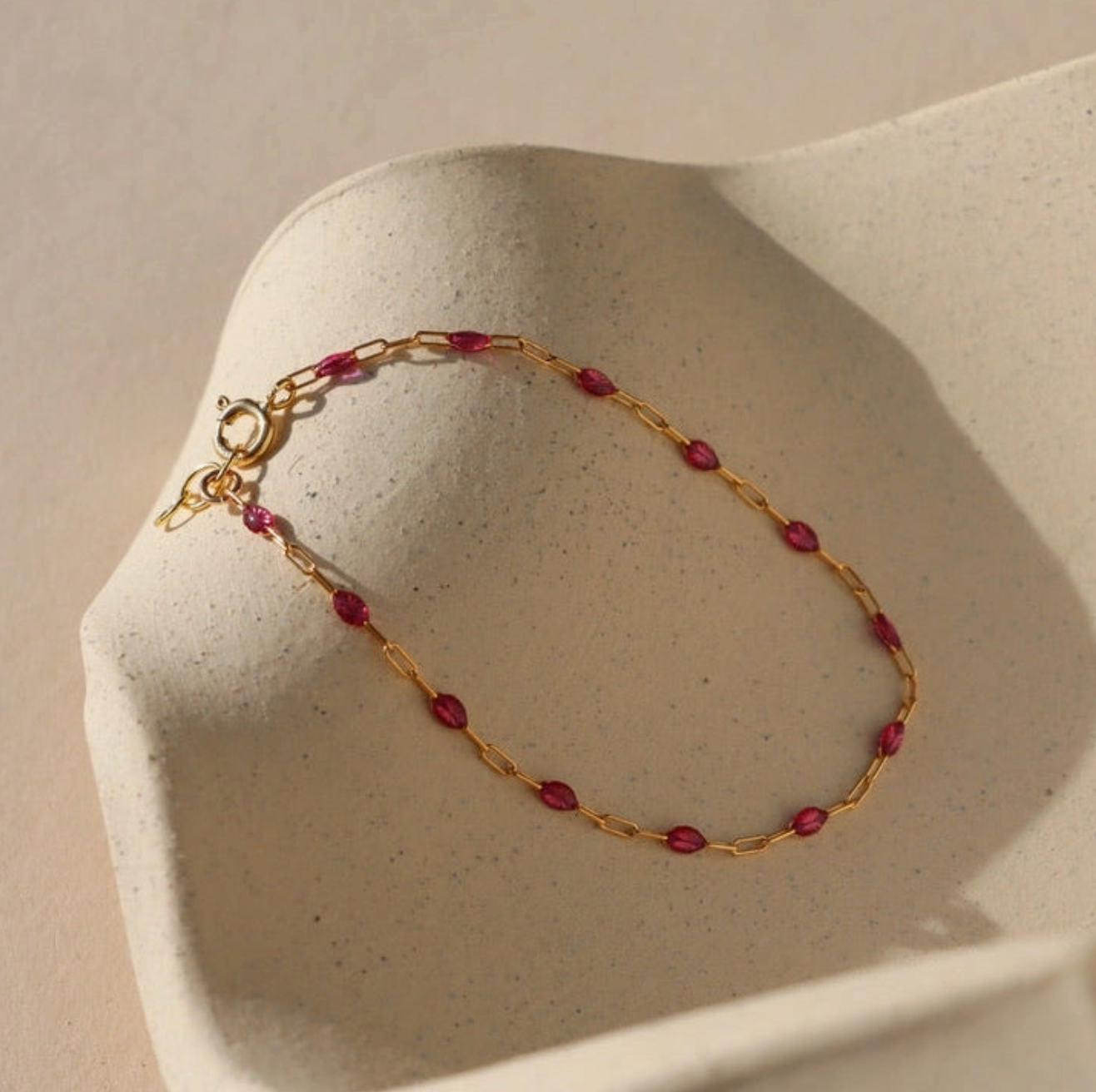 Token Ruby Gemlink Bracelet