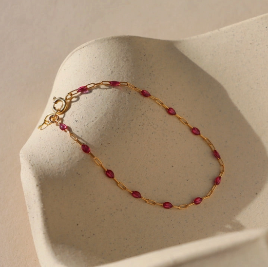 Token Ruby Gemlink Bracelet