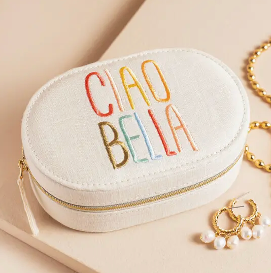 Ciao Bello Embroidered Jewellery Case