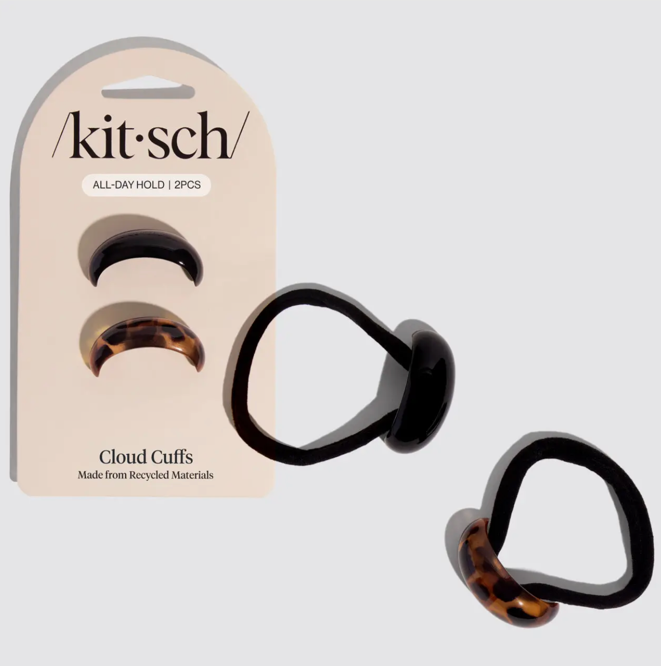 Kitsch Black & Tort Cloud Cuffs Small