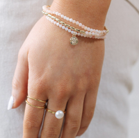 Glee Baby Bee Bracelet Pink Opal