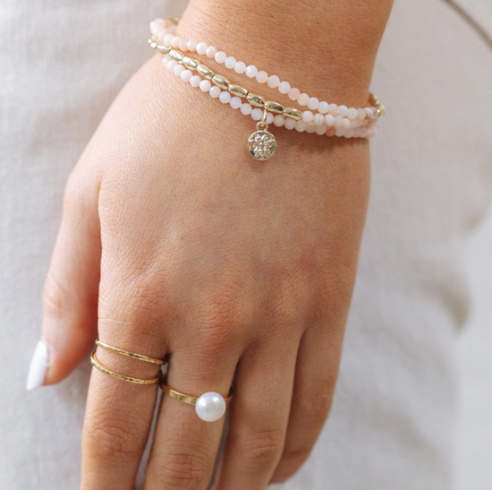 Glee Baby Bee Bracelet Pink Opal